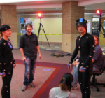 Training students to use the Vicon motion capture students for a project.